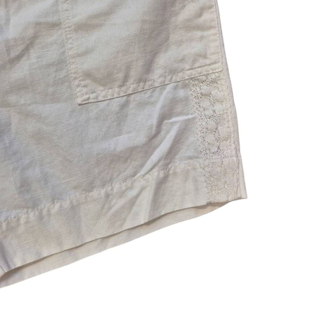 NWT Sundance White Organia Linen Blend Shorts w Lace Size 2 - Picture 7 of 13